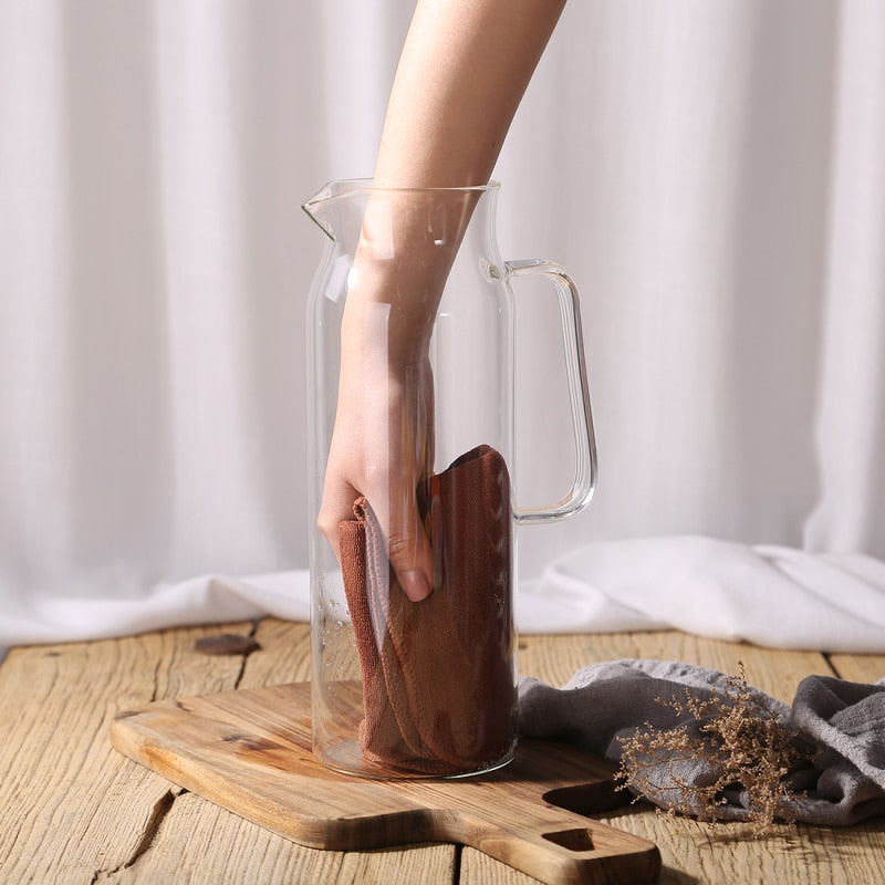 Minimalistische Glazen Waterkaraf Voor Warme En Koude Dranken