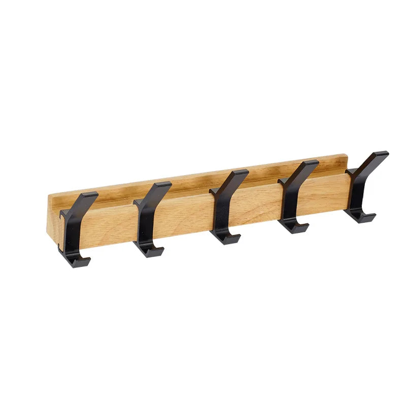 Houten Wandrek met Verstelbare Dubbele Haken