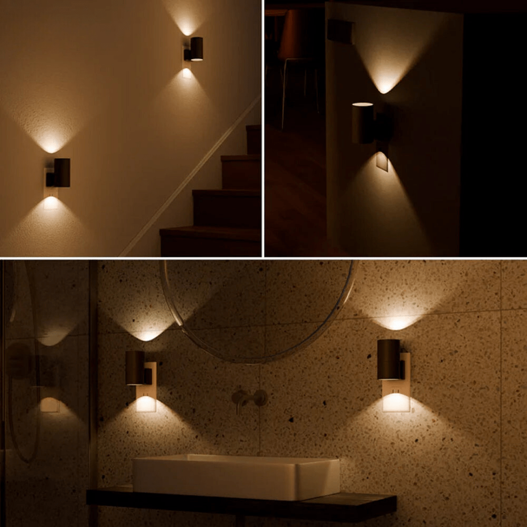 Dimbare led stekkerlamp met automatische lichtsensor