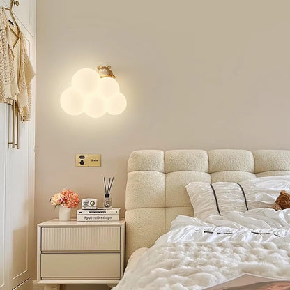 Wandlamp voor Kinderen met Zacht Wolkdesign en Warme LED Verlichting