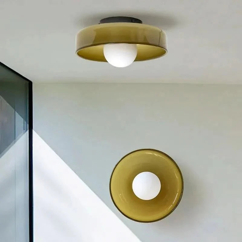 Glazen Plafondlamp In Scandinavische Stijl