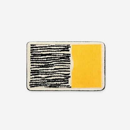 Luxe Handgemaakte Badmat Met Abstract Ontwerp