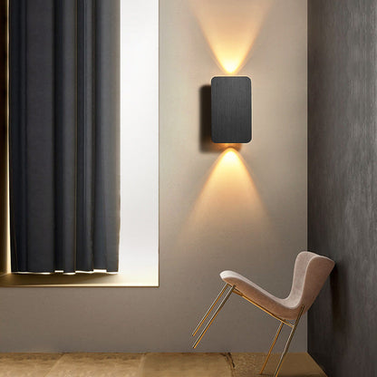 Strakke led binnenwandlamp met rechthoekig ontwerp