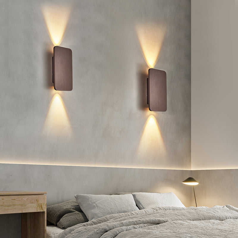 Strakke led binnenwandlamp met rechthoekig ontwerp