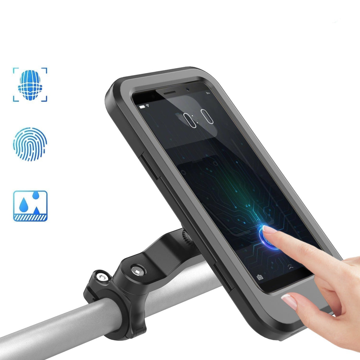 Waterdichte Fietshouder Met Draadloos Opladen Voor Smartphones Onderweg