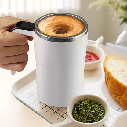 Draagbare Zelfroerende Koffiebeker met Slimme Temperatuurweergave