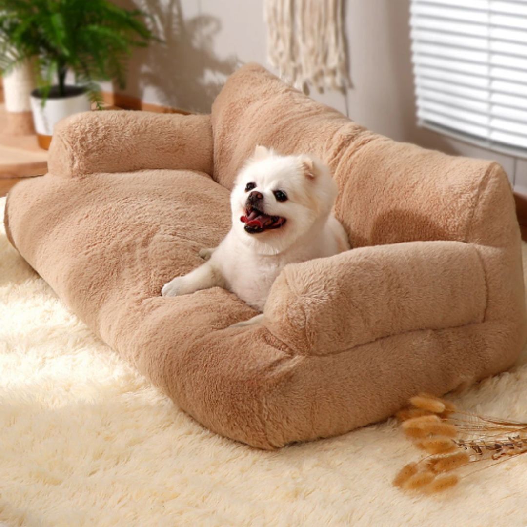Kalmerende Huisdierensofa Met Opstaande Randen En Imitatiebont