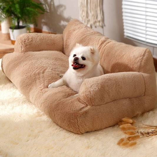 Kalmerende Huisdierensofa Met Opstaande Randen En Imitatiebont