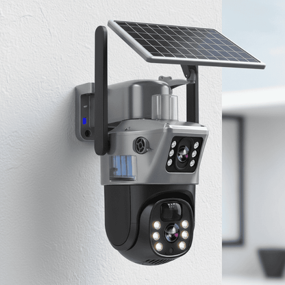 Draadloze 4K Beveiligingscamera Met Solar En Panoramische Weergave