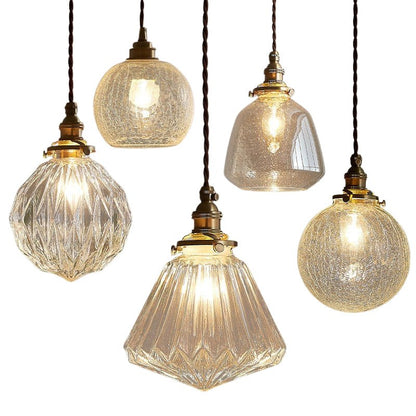 Vintage Glazen Hanglamp Met Tijdloze Uitstraling