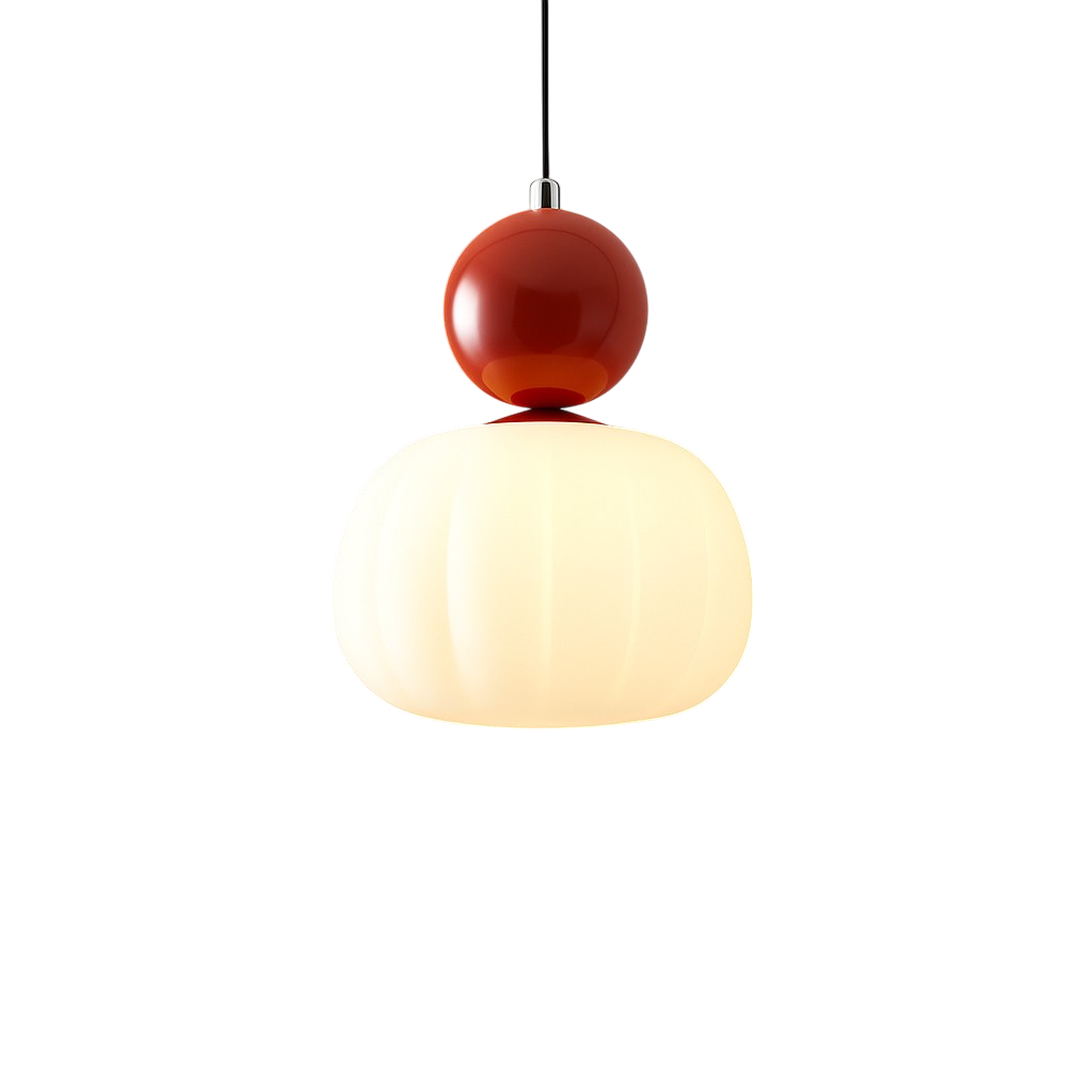 Hanglamp Met Opale Kap En Sferisch Accent Voor Warme LED Sfeerverlichting