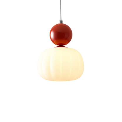 Hanglamp Met Opale Kap En Sferisch Accent Voor Warme LED Sfeerverlichting