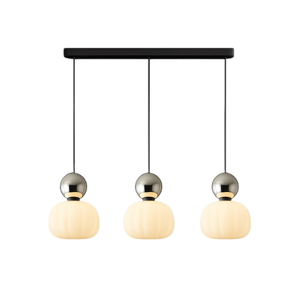 Hanglamp Met Opale Kap En Sferisch Accent Voor Warme LED Sfeerverlichting