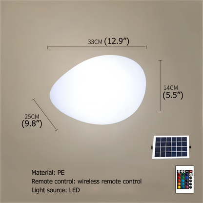 Decoratieve Tuinlamp In Steenvorm Met Solarverlichting Voor Buitenruimtes