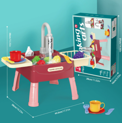 Speelkeuken Met Waterfunctie En Interactief Ontwerp Voor Kinderspel