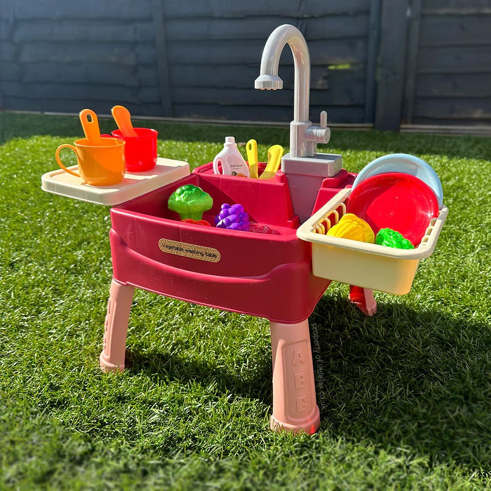 Speelkeuken Met Waterfunctie En Interactief Ontwerp Voor Kinderspel