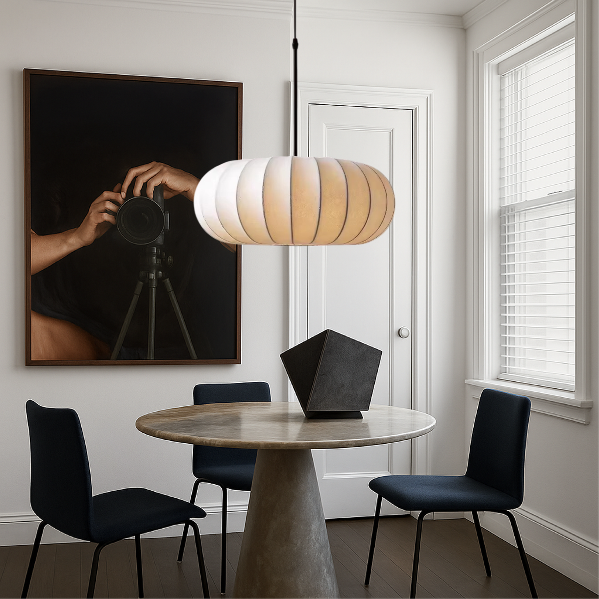 Fabric Hanglamp Met Lantaarnvorm En Zachte Diffuse LED Verlichting