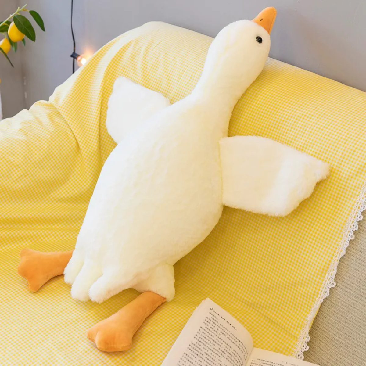 Ganzen Knuffelkussen Met Extra Zacht Pluche Design Voor Comfort En Gezelligheid