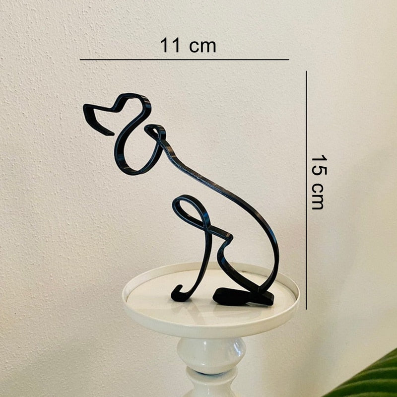 Hondensculptuur Met Minimalistische Vorm En Dagelijkse Decoratieve Stijl