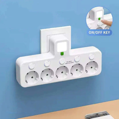 Stekkerdoos Met USB Aansluitingen En Nachtverlichting Voor Georganiseerde Werkplekken