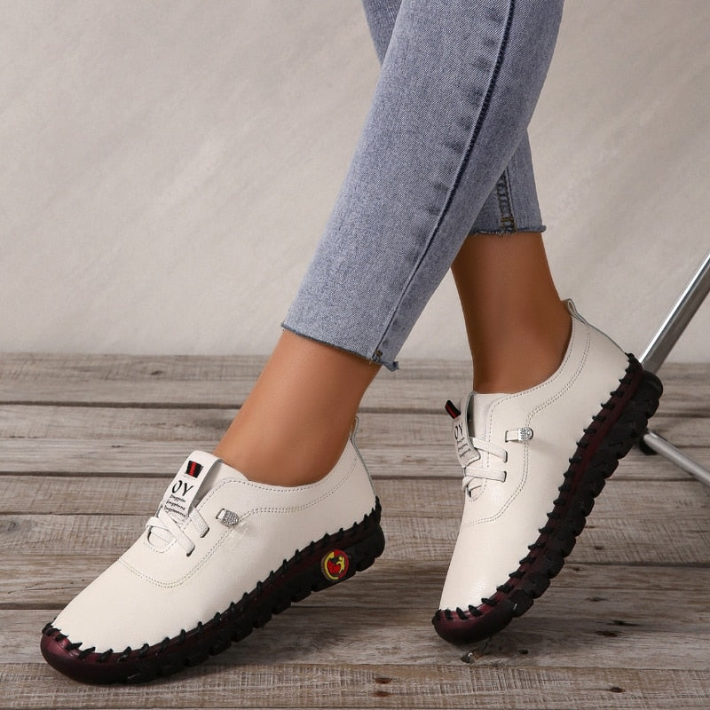 Comfortabele Platte Loafer Met Orthopedische Ondersteuning Voor Dagelijks Loopgemak