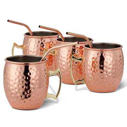 RVS Cocktailbekers Met Herbruikbare Rietjes Voor Koude Dranken