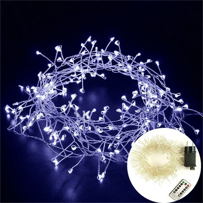 Cluster LED Lichtsnoer Met Flexibel Zilverdraad Voor Binnen- En Buitendecoratie