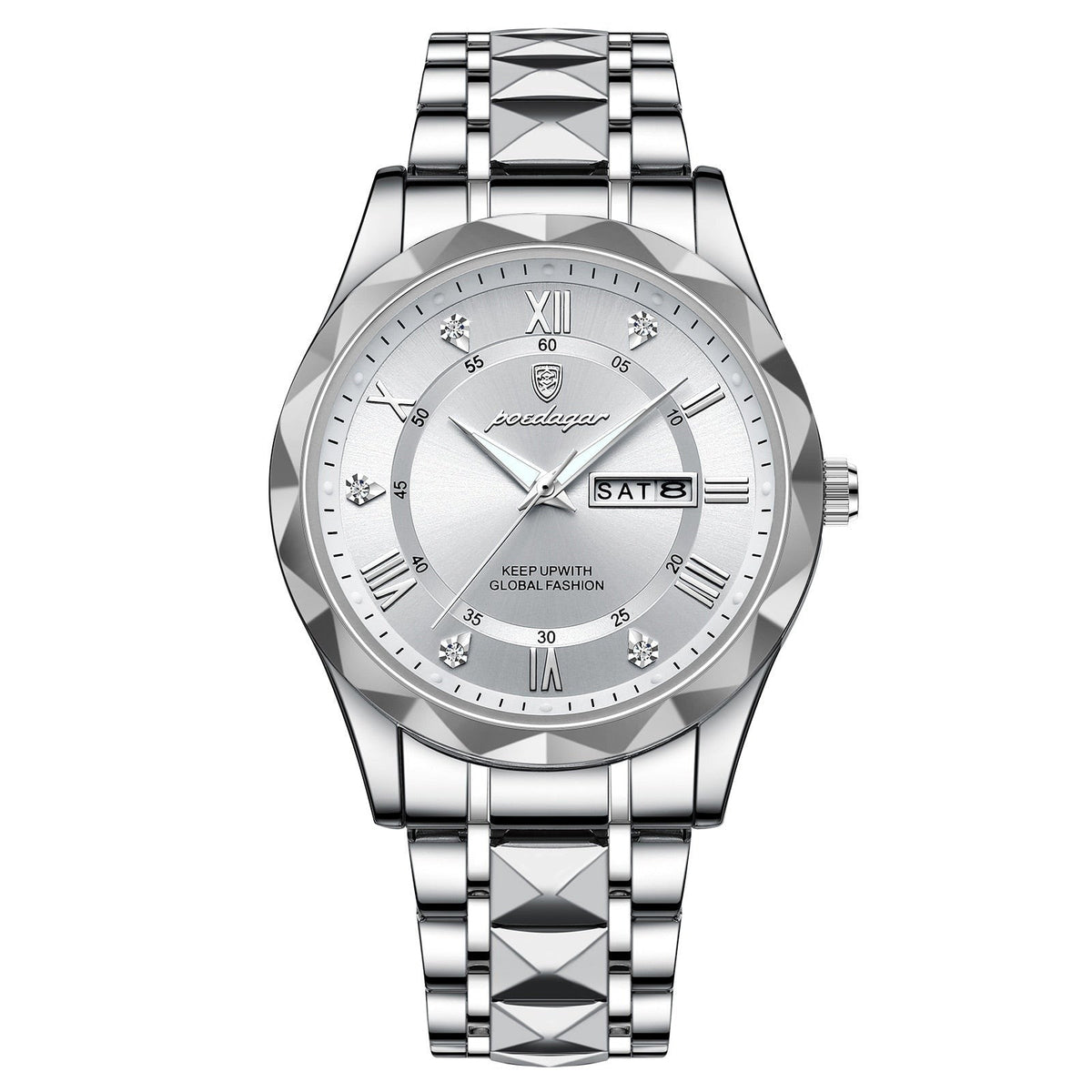 Herenhorloge Lichtgevend met Roestvrij Staal en Quartz Tijdmechanisme