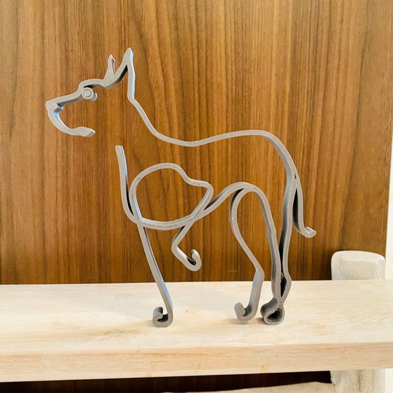Hondensculptuur Met Minimalistische Vorm En Dagelijkse Decoratieve Stijl