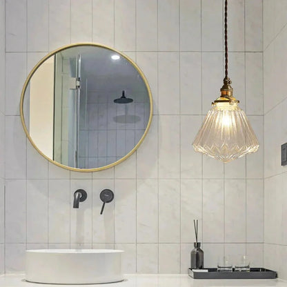 Vintage Glazen Hanglamp Met Tijdloze Uitstraling