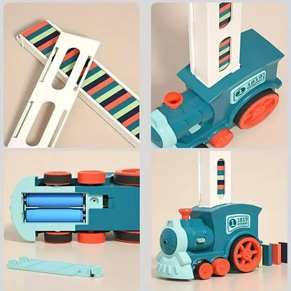 Automatische Dominotrein voor Kinderen met Kleurrijke Dominostenen