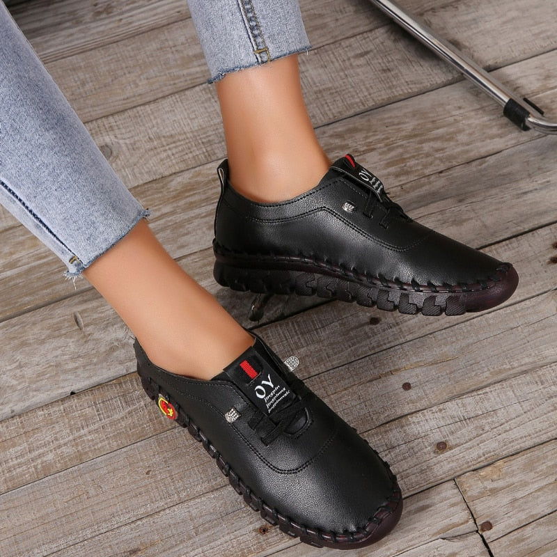 Comfortabele Platte Loafer Met Orthopedische Ondersteuning Voor Dagelijks Loopgemak