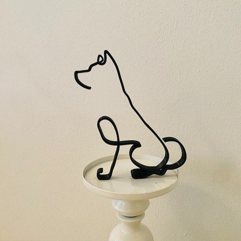 Hondensculptuur Met Minimalistische Vorm En Dagelijkse Decoratieve Stijl