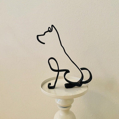 Hondensculptuur Met Minimalistische Vorm En Dagelijkse Decoratieve Stijl