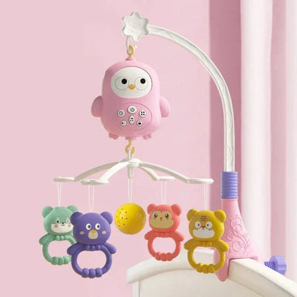 Muzikale Babymobiel met Uiltje en Kleurrijke Hangfiguren