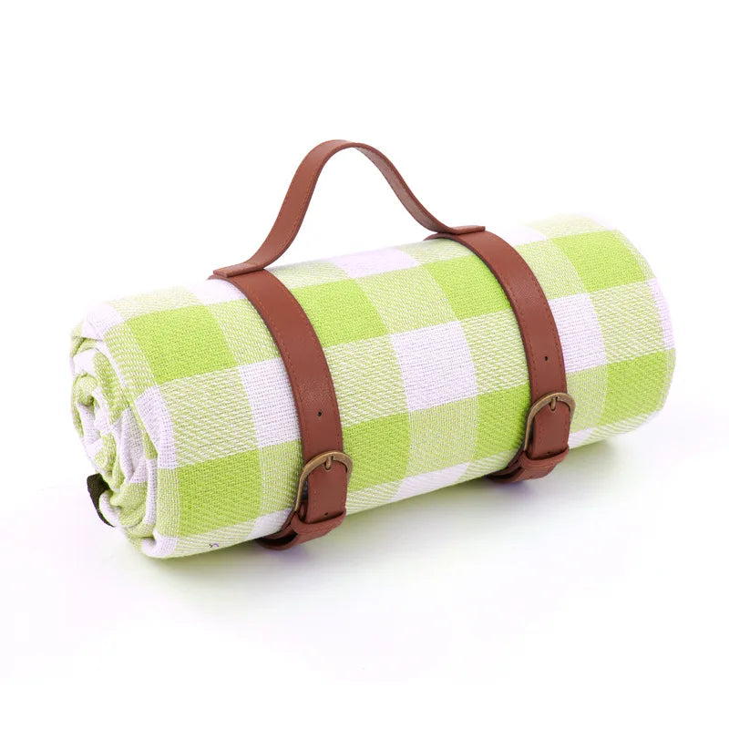 Waterdichte Picknickdeken met Geruit Ontwerp en Draagriem