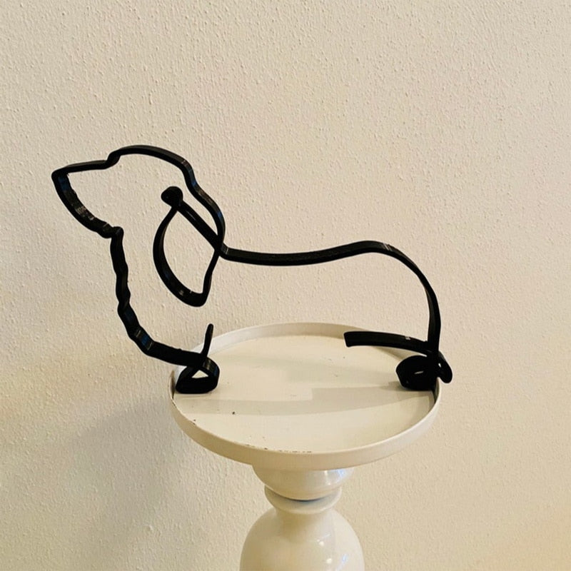 Hondensculptuur Met Minimalistische Vorm En Dagelijkse Decoratieve Stijl