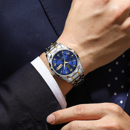 Herenhorloge Lichtgevend met Roestvrij Staal en Quartz Tijdmechanisme
