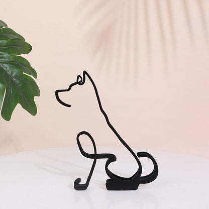Hondensculptuur Met Minimalistische Vorm En Dagelijkse Decoratieve Stijl
