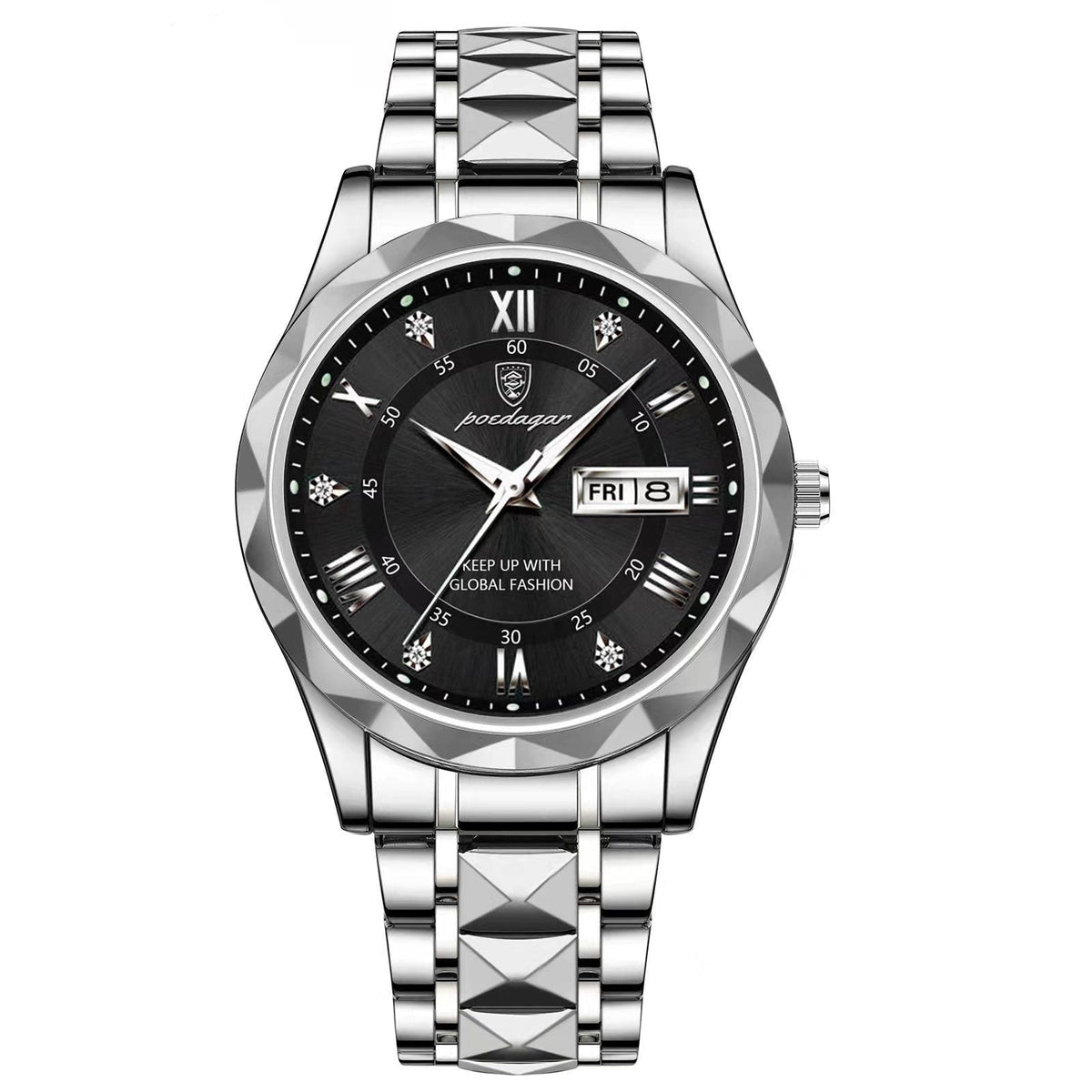 Herenhorloge Lichtgevend met Roestvrij Staal en Quartz Tijdmechanisme