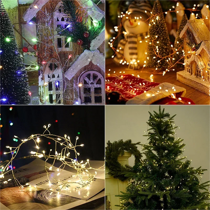 Cluster LED Lichtsnoer Met Flexibel Zilverdraad Voor Binnen- En Buitendecoratie