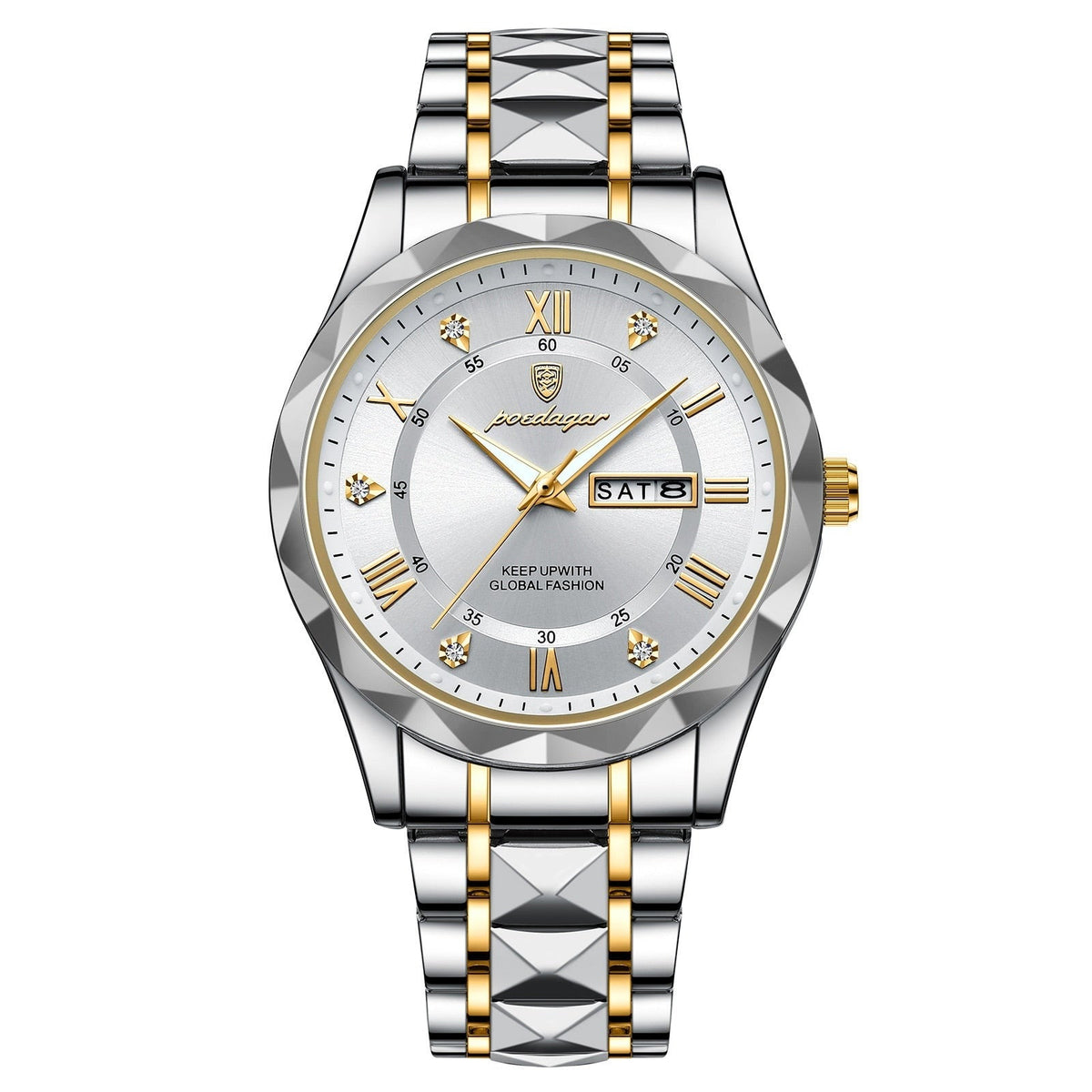 Herenhorloge Lichtgevend met Roestvrij Staal en Quartz Tijdmechanisme