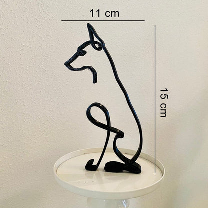 Hondensculptuur Met Minimalistische Vorm En Dagelijkse Decoratieve Stijl