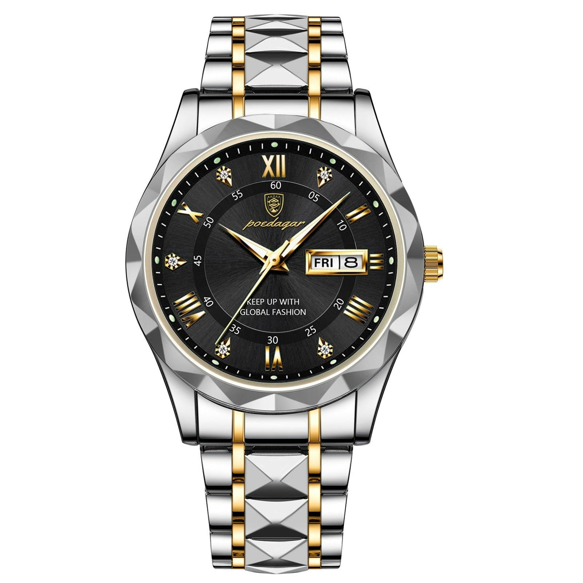 Herenhorloge Lichtgevend met Roestvrij Staal en Quartz Tijdmechanisme