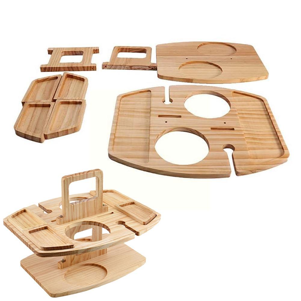 Houten Picknicktafel Voor Snacks, Drank En Dagelijks Buitenplezier