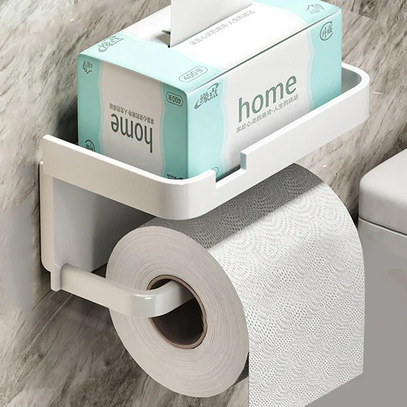 Toiletrolhouder Met Opbergplank En Moderne Constructie