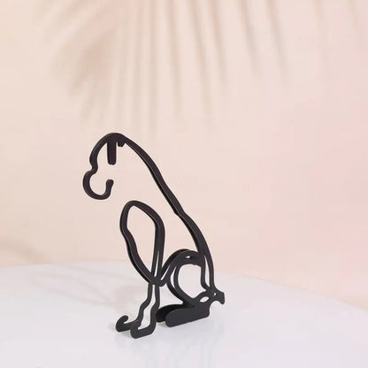 Hondensculptuur Met Minimalistische Vorm En Dagelijkse Decoratieve Stijl