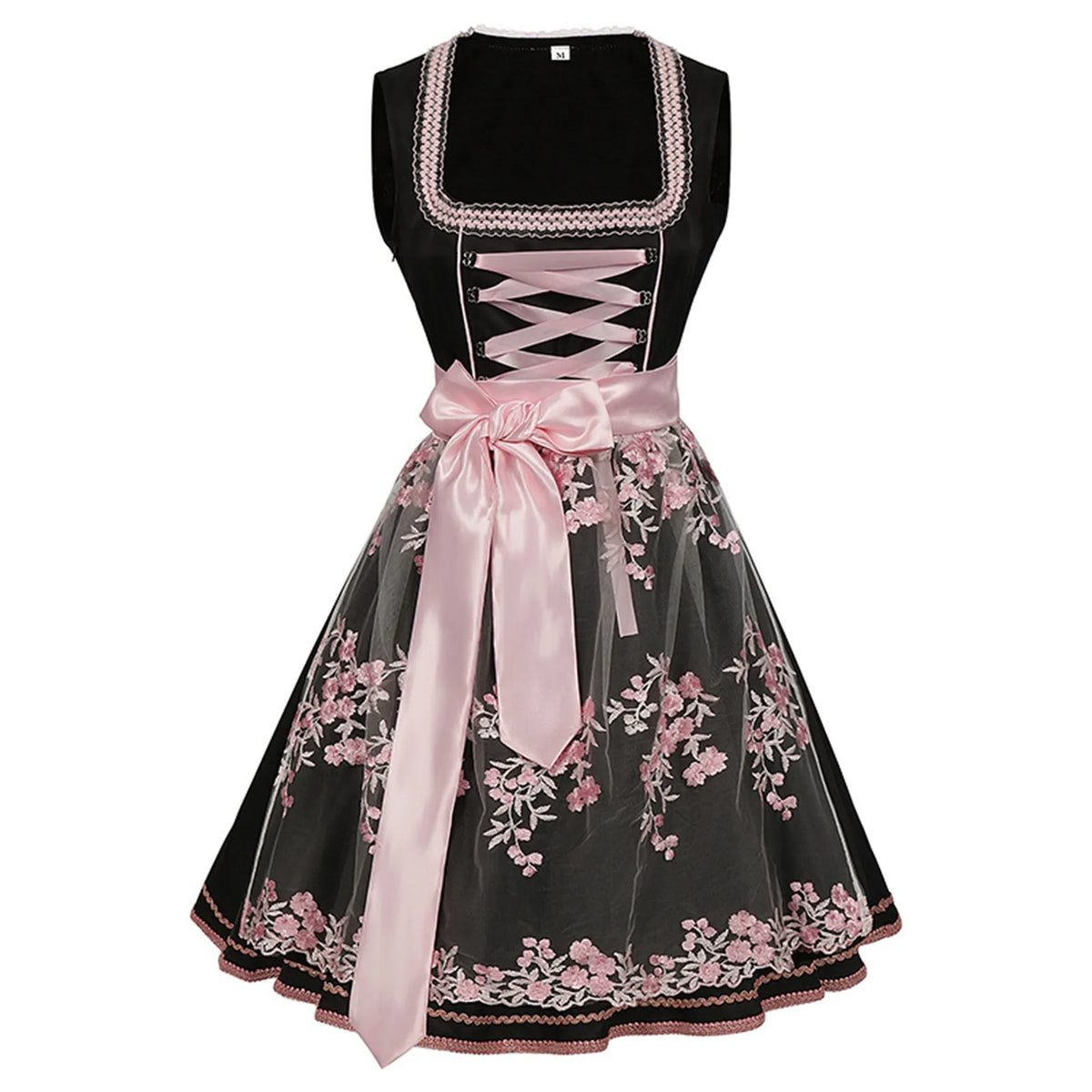 Dirndl Jurk Met Midi Rok En Veterdetail Voor Oktoberfest
