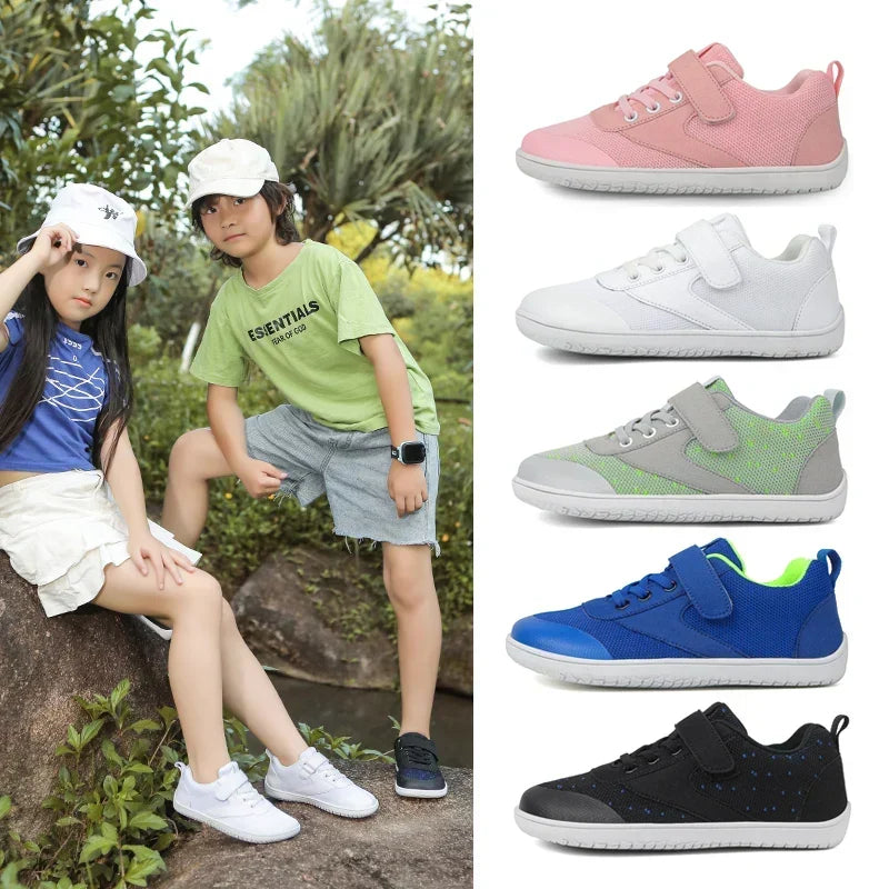 Comfortabele Barefoot Sneakers voor Kinderen met Brede Neus