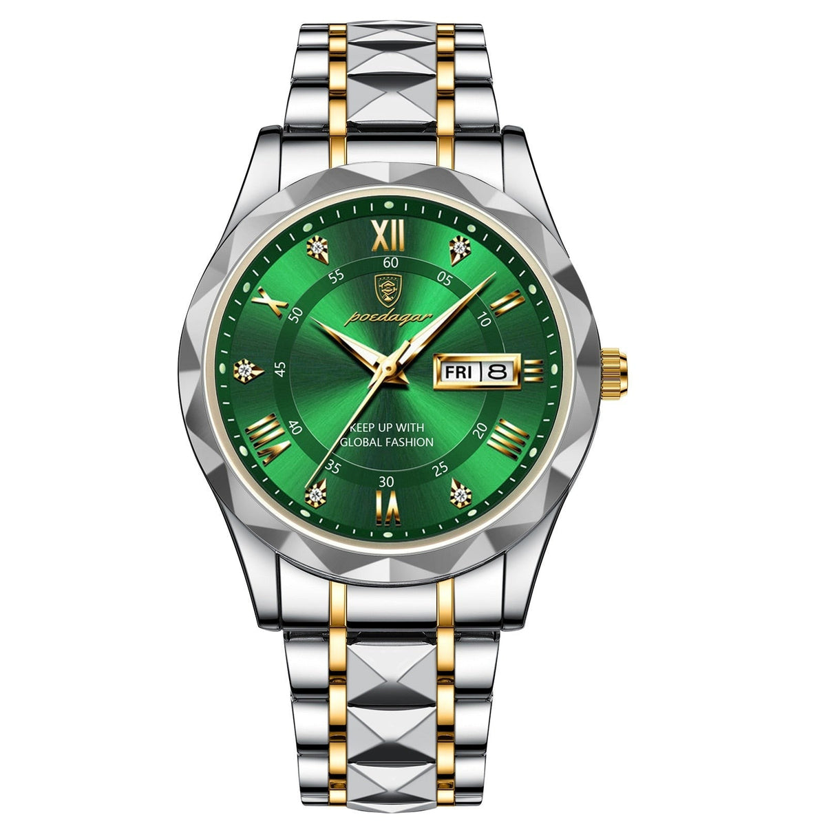 Herenhorloge Lichtgevend met Roestvrij Staal en Quartz Tijdmechanisme